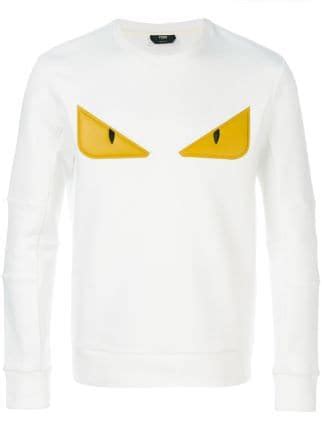 white fendi t shirt yellow eyes